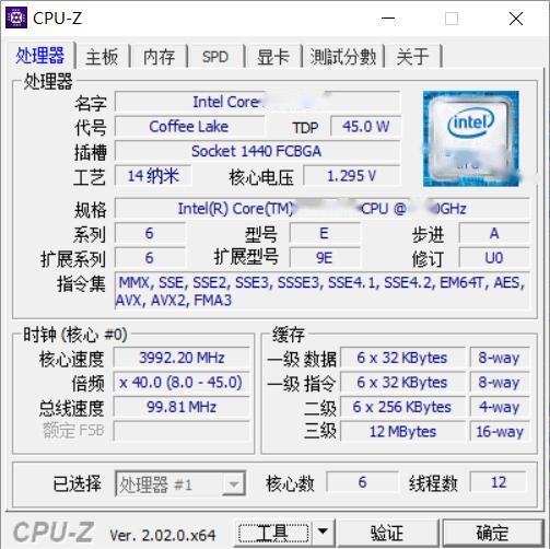 Windows CPU-Z_v2.06 中文便携版