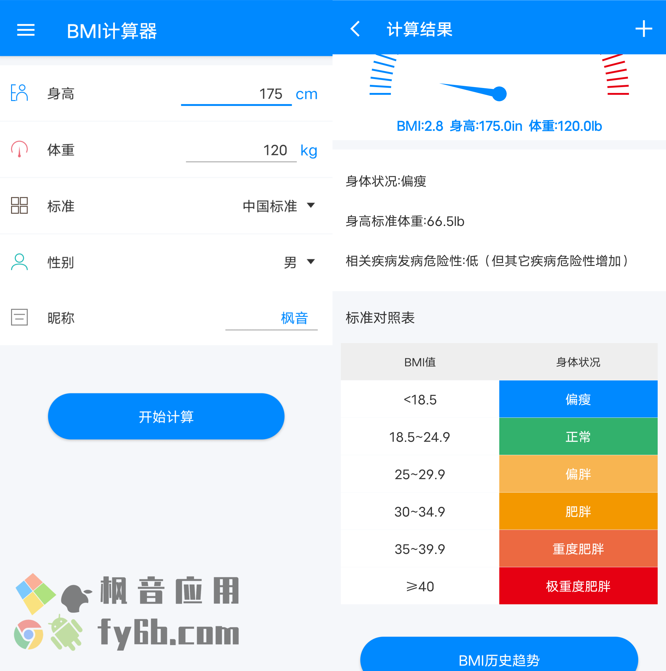 Android BMI计算器_v5.6.0