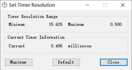 Windows TimerResolution_v1.0 降低游戏延时